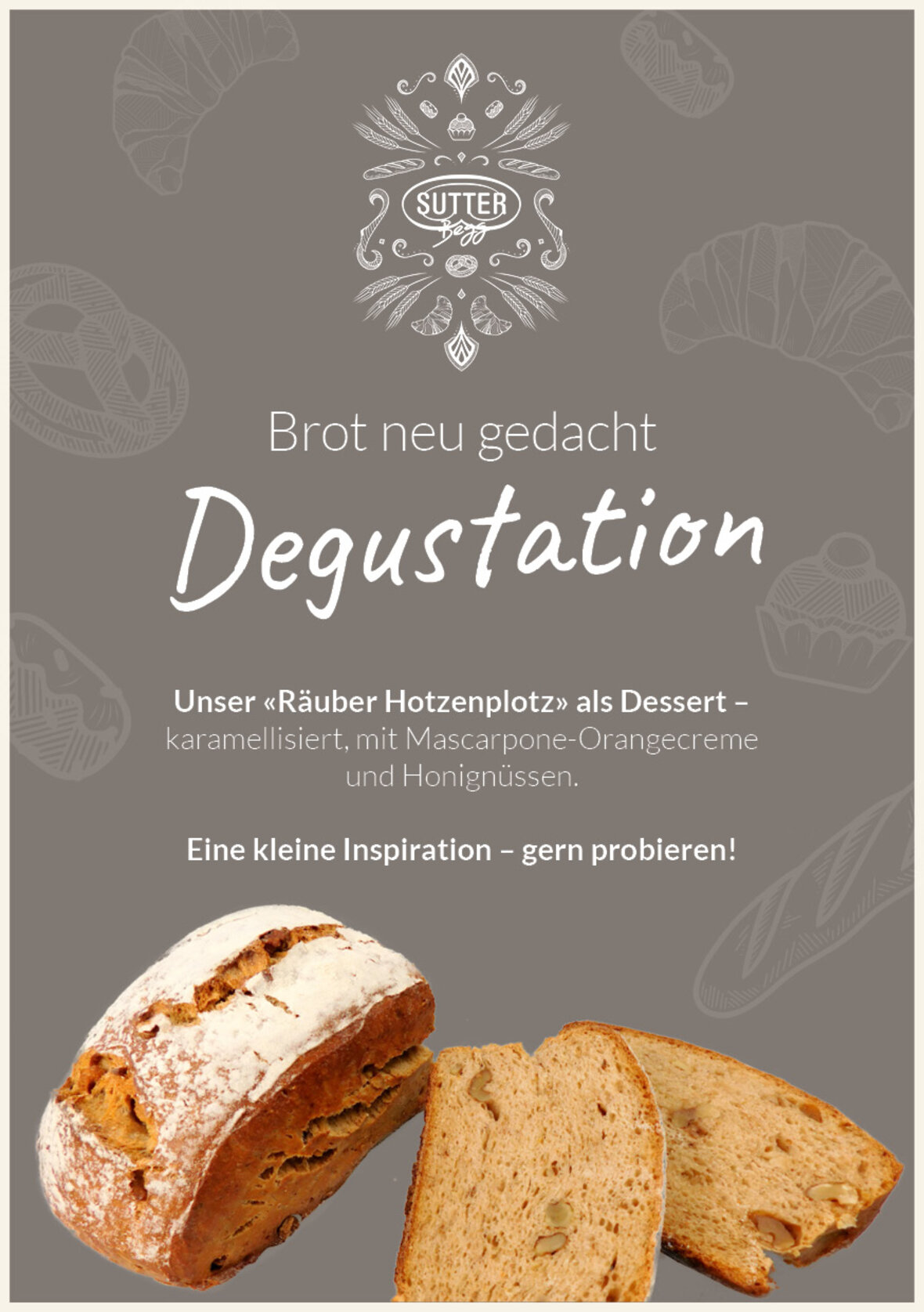 drei Menüs vom Sutter Begg